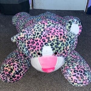 Giant Colorful Animal Adventure Leopard Print Plush